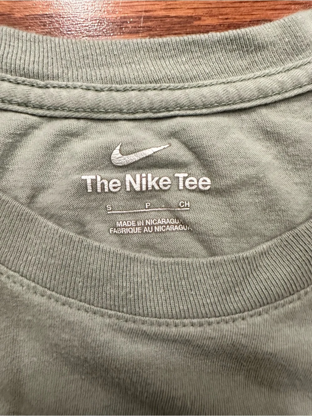 Nike Short Sleeve Tee in Light Green with Black and White Logo